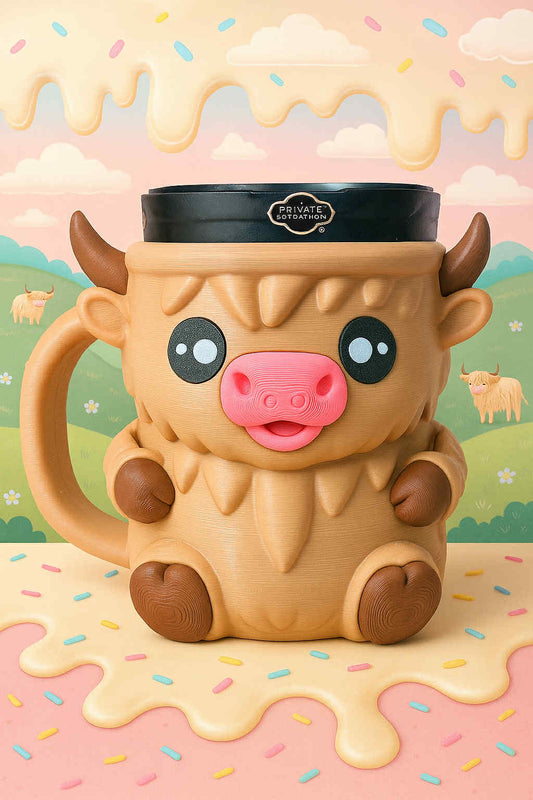 Highland cow ice cream holder