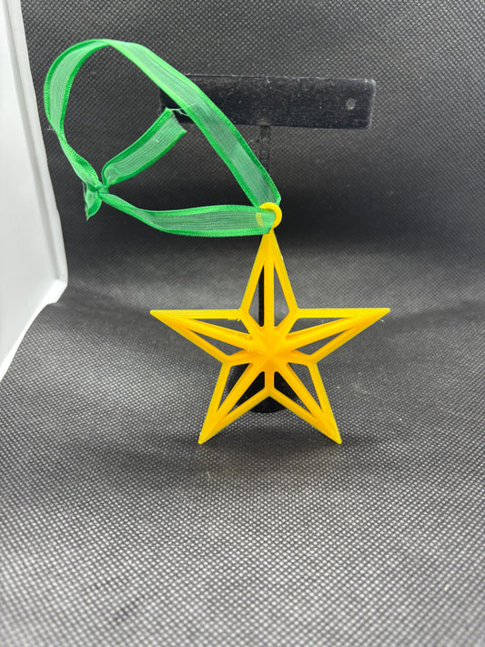 Decorative yellow star ornament