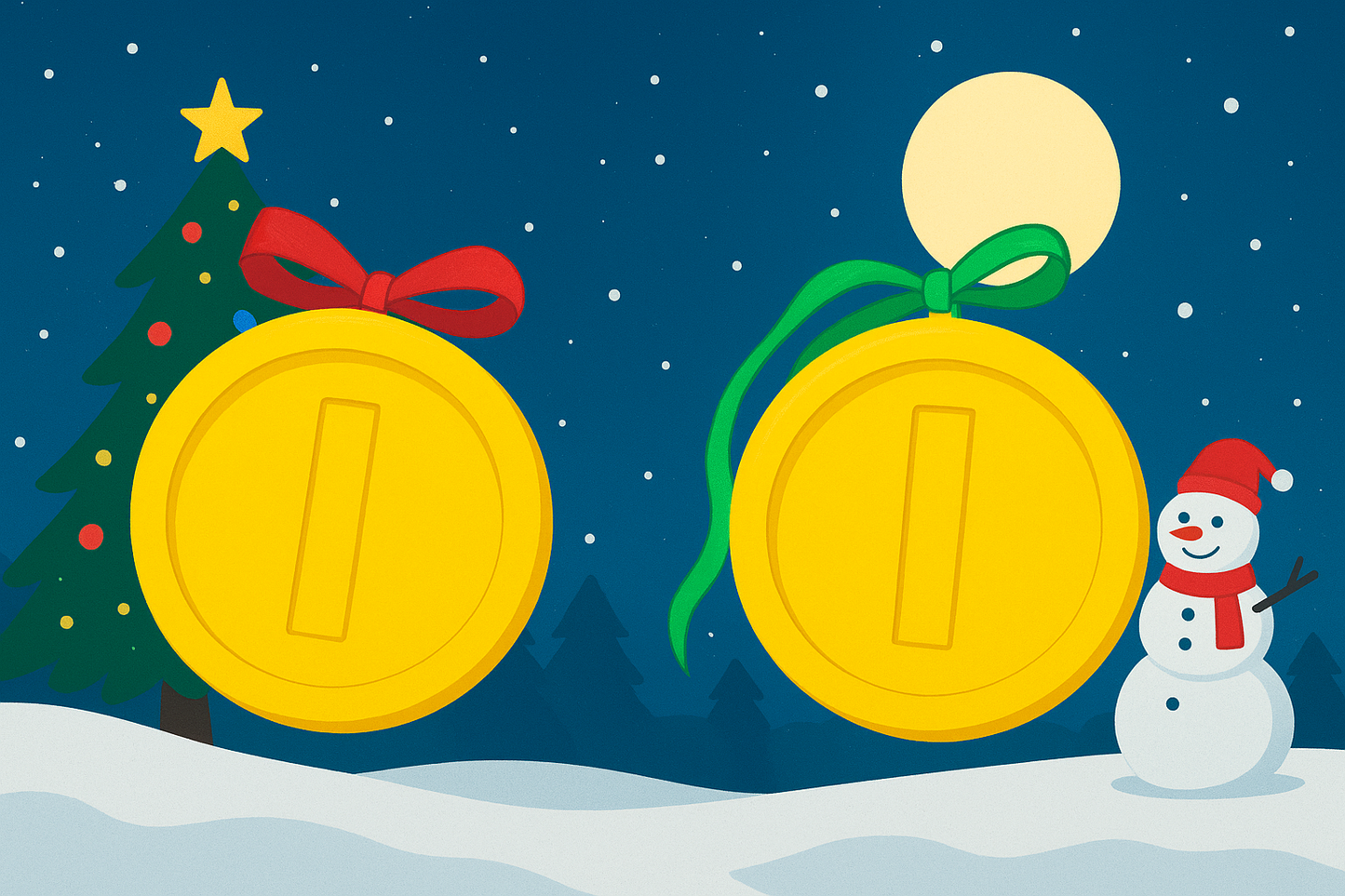 Mario coin ornaments