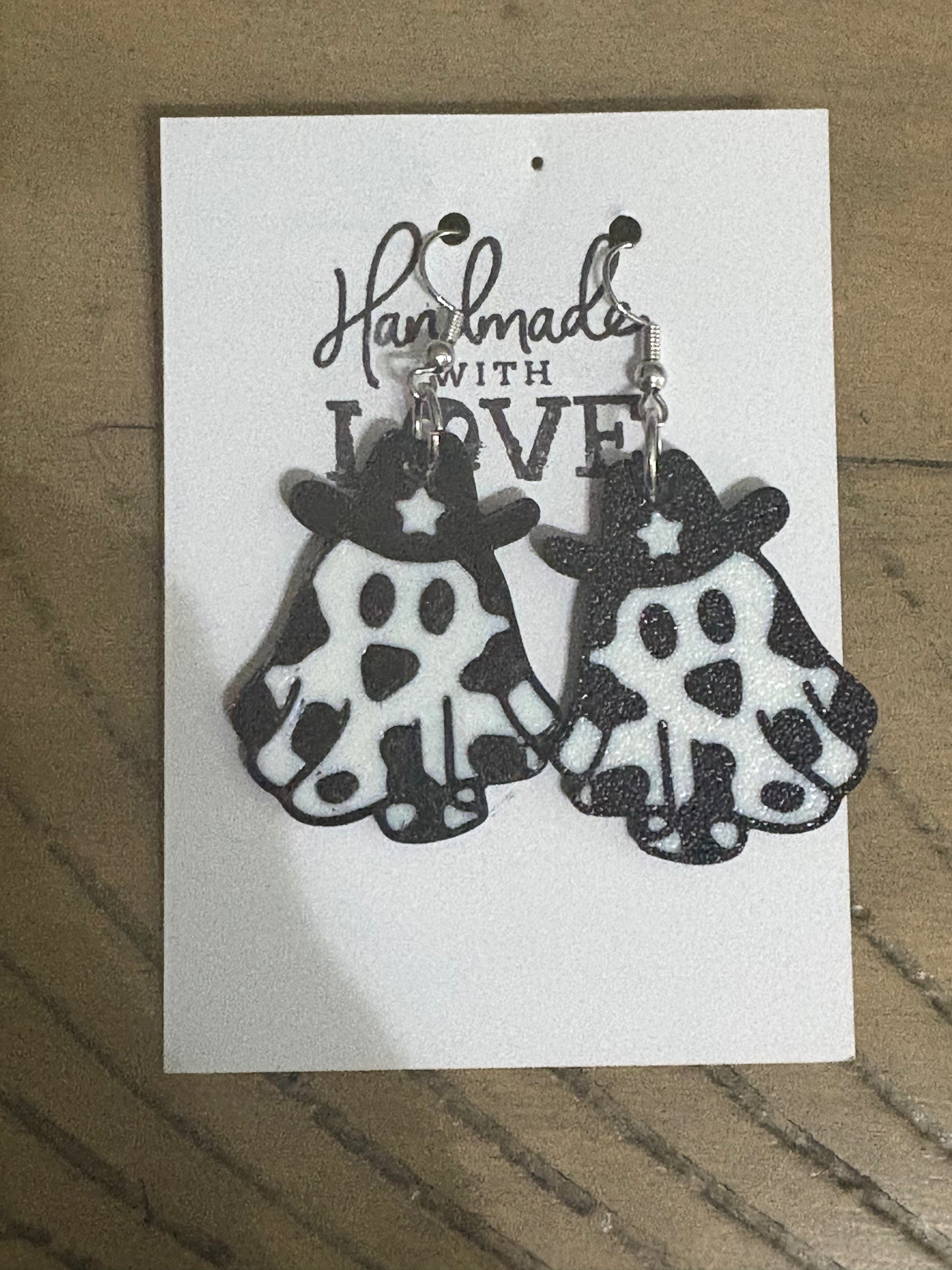 Cowboy ghost earrings
