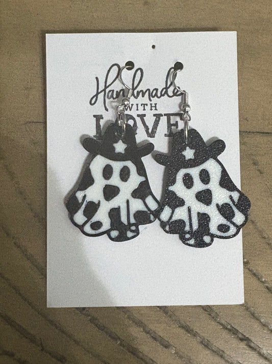 Cowboy ghost earrings