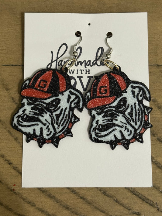Georgia dogs earrings