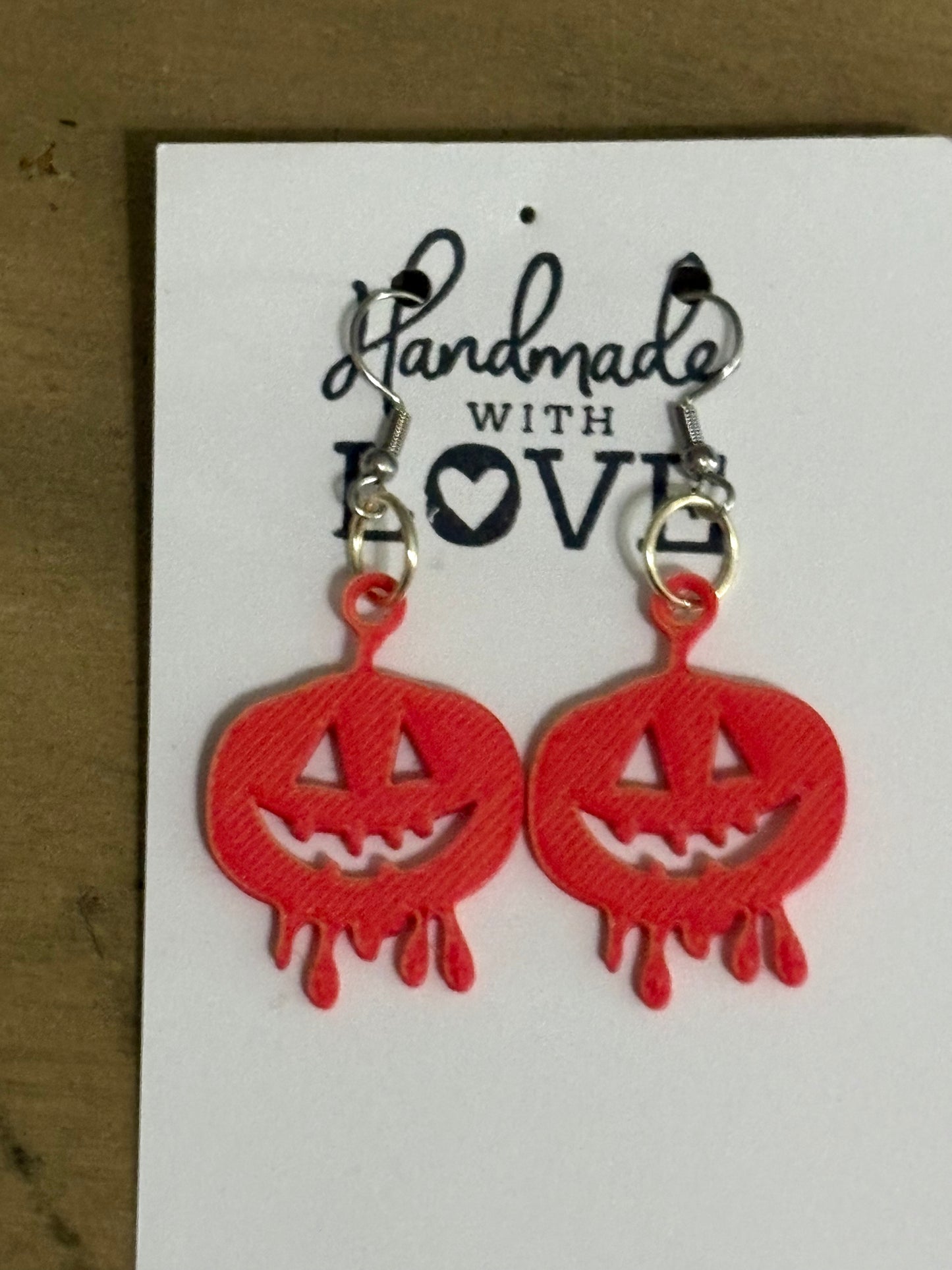 Melting pumpkin earrings