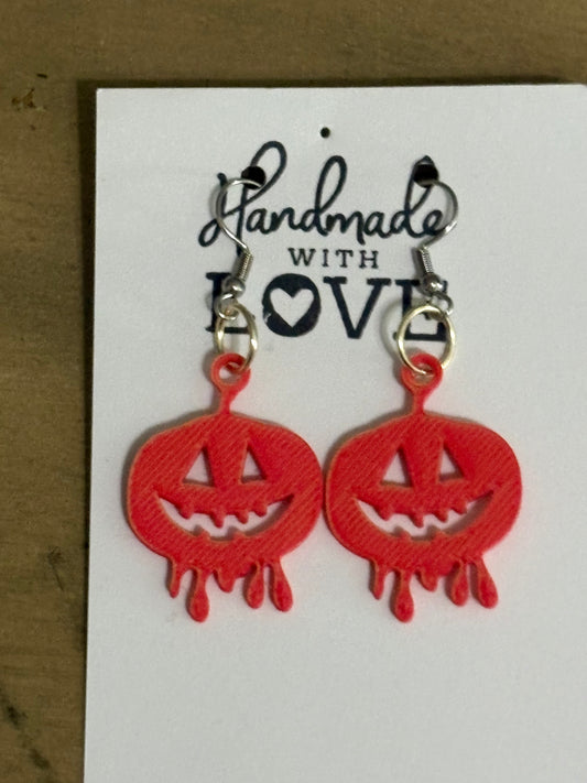 Melting pumpkin earrings